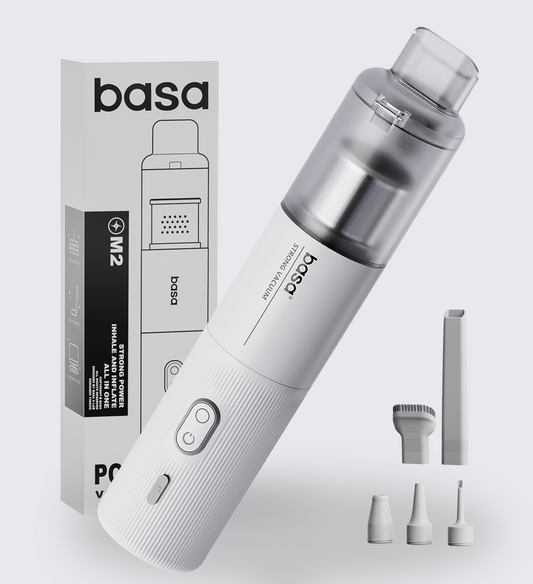 basa Pocket Vacuum, 25 Mins Runtime, Up to 12000pa, Type-C Charging, Model:VC-M2C